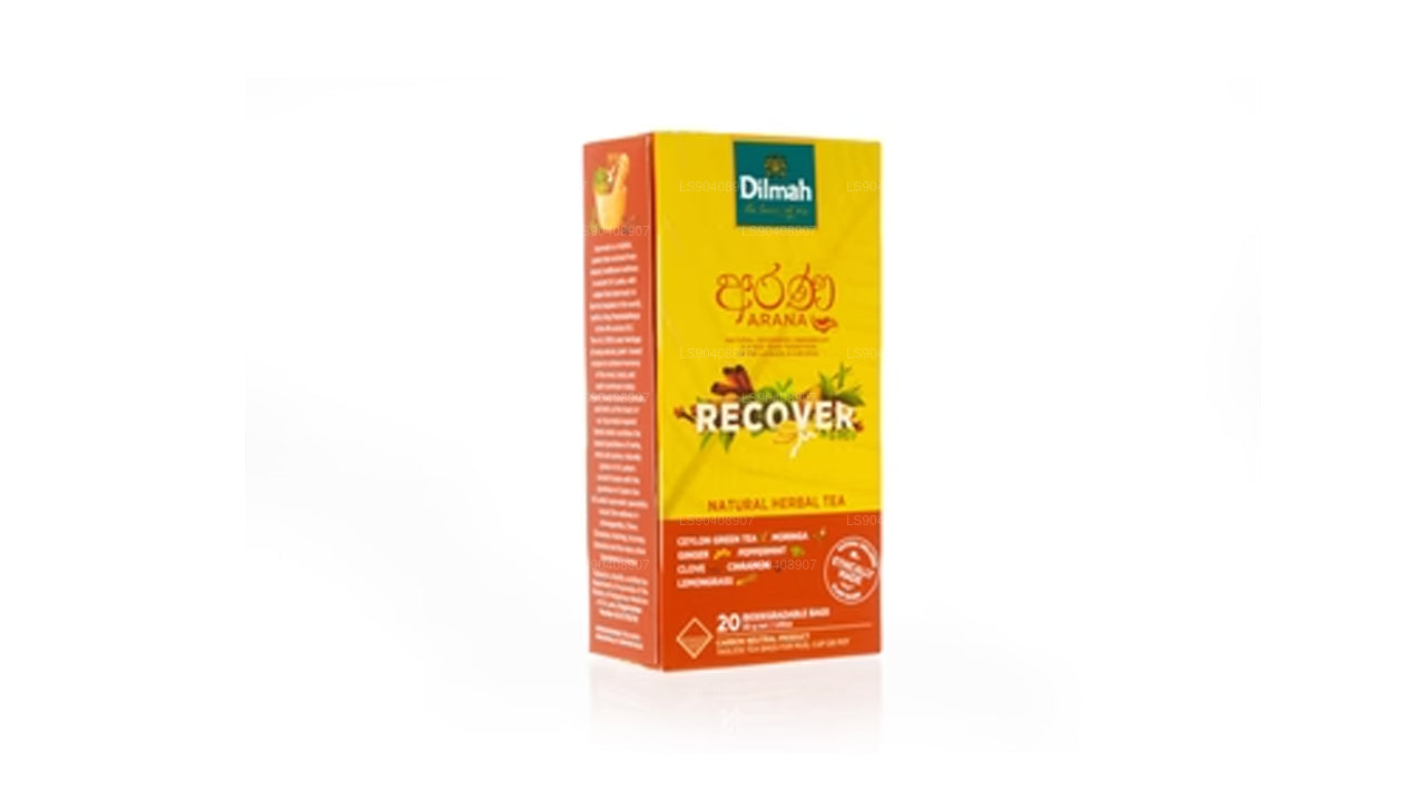 Dilmah Arana Recover Natural Herbal Green Tea (20 Tagless Tea Bags)