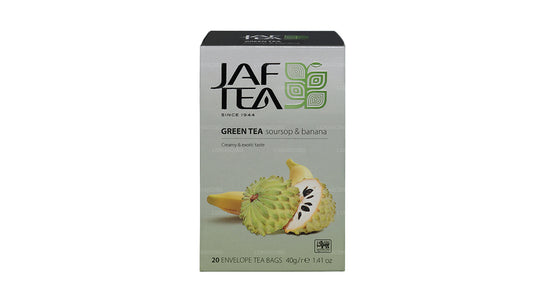 Jaf Tea Pure Green Collection Green Tea Soursop & Banana Foil Envelop Tea Bags (40g)
