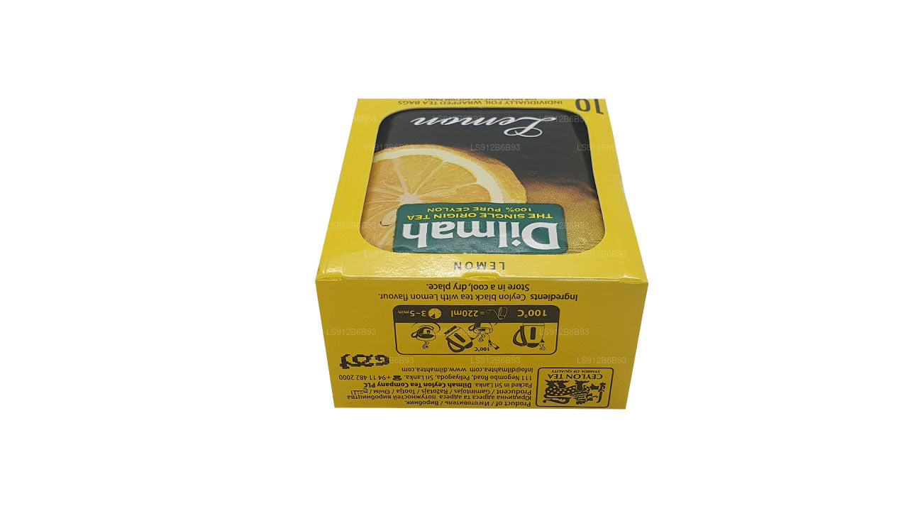 Dilmah Lemon Flavored Ceylon Black Tea (20g) 5 Tea Bags