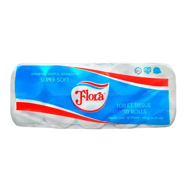 Flora Tissues Toilet Tissue Rolls 2 Ply Ten Pack